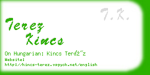 terez kincs business card